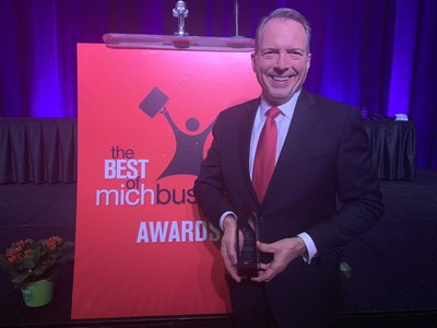 Daryl Adams, Spartan Motors President and Chief Executive Officer, recognized as Transformative Leader of the Year by MichBusiness