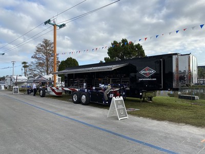 Spartan Motors unveils new chassis technology on 2020 Entegra and Newmar models and introduces the new Realm and Realm Presidential coach at the Florida RV SuperShow in Tampa.