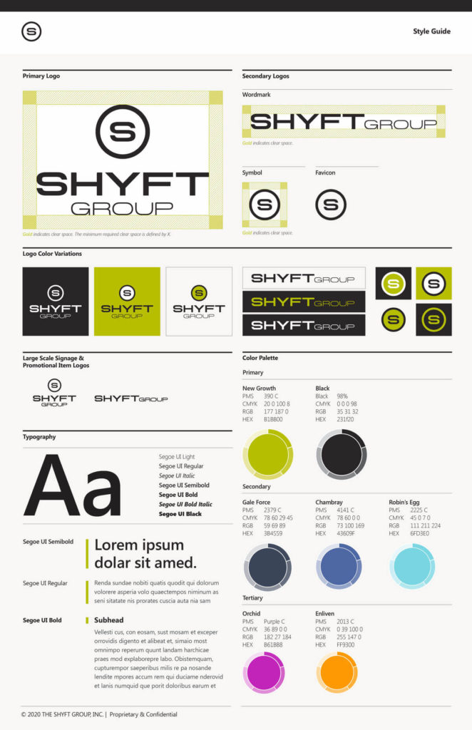 The Shyft Group web style guide